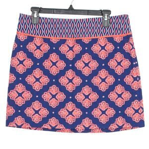 Vineyard Vines Skirt Shells Preppy Coastal Mediterranean Cottage Blue Pink 6